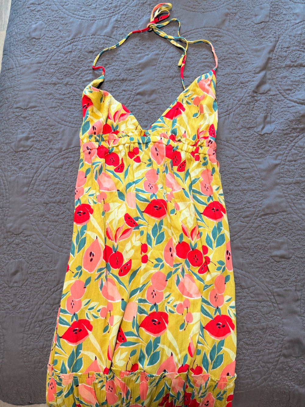 Lush Yellow Floral Summer Dress